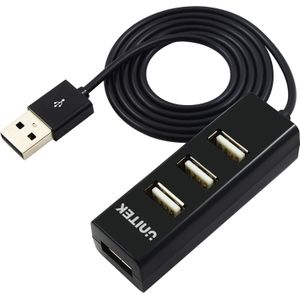 Hub USB 3 Poorten Unitek Y-2140 Zwart