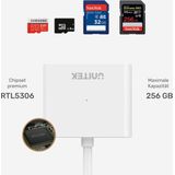 Unitek - Y-9321 - Geheugenkaartlezer - Wit - USB 3.0