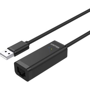 Unitek - Y-1468 - Netwerkadapter - Zwart - USB naar RJ45