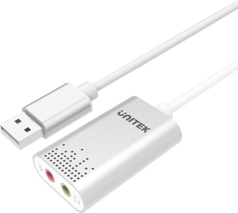Unitek - Y-247A - Geluidskaart - Zilver - USB Type-A