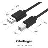 Unitek - Y-C421GBK - USB-kabel - Zwart - 5 m - USB 2.0