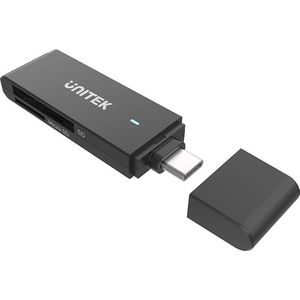 UNITEK Y-9328 geheugenkaartlezer USB 3.2 Gen 1 (3.1 Gen 1) Type-C Zwart