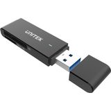 Unitek - Y-9327A - Geheugenkaartlezer - Zwart - USB 3.2