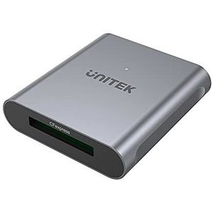 UNITEK CFExpress 2.0 Type B kaartlezer │ 10 Gbps, USB 3.1 Gen 2, 2 kabels USB-A en USB-C, TRIM, PCIe, slaapmodus, led-display, aluminium design, SuperSpeed+