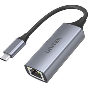 Unitek - U1312A - Netwerkadapter - Grijs - USB-C naar RJ45/LAN