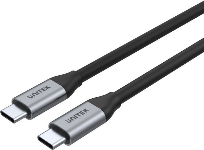 Unitek - C14082abk - USB-C Kabel - Zwart - 1 M - 100 W PD - 10 Gbps