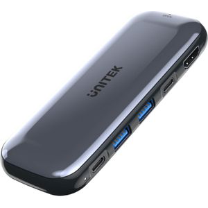 uHUB - Hybride Hub - Zilver - Aluminium - 3 USB-poorten en 4K HDMI
