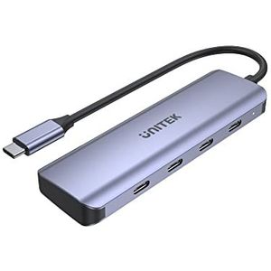 UNITEK - Aluminium Hub - 4-in-1 - USB 3.2 Gen1 - Kleur Space Grijs