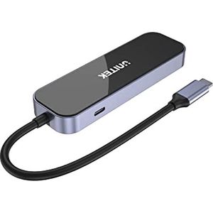 Unitek - D1084A - Hub - Zwart - USB-C naar 3x USB-A 3.1 - 6 Havens