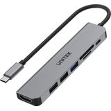 uHUB - S7+ - 7-in-1 USB-C Hub - Zwart - 4K HDMI - 100W Vermogen