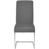 Set van 4 stoelen LIRICA - grijs kunstleer L 42 cm x H 97 cm x D 47 cm