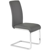 Set van 4 stoelen LIRICA - grijs kunstleer L 42 cm x H 97 cm x D 47 cm