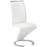 Set van 2 stoelen TWIZY - wit kunstleer L 61 cm x H 100 cm x D 49 cm