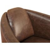 Clubfauteuil van leer met lived-in uiterlijk FLORENTIN L 78.5 cm x H 73 cm x D 85.5 cm