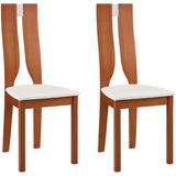 Set van 2 stoelen SILVIA - Massief beuken - kersenrood