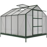 EXPERTLAND Tuinkas van polycarbonaat van 7,5 m² GREENEA II L 244 cm x H 225 cm x D 305 cm