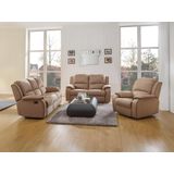 HERNANI Relaxzitbank van Microvezel - Comfortabele Handmatige Relaxzittingen - Afmetingen: L 210 x D 96 x H 99 cm