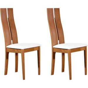 Set van 2 stoelen SALENA - massief beuken eiken L 44 cm x H 103 cm x D 50 cm