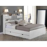 Bed met opbergruimte - 140 x 190cm - wit - MEDERICK