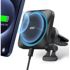 ESR HaloLock Ventilatierooster Houder Auto met MagSafe Opladen 7.5W Zwart