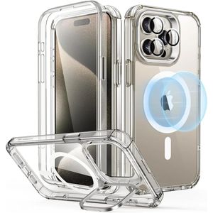 ESR Hoesje voor iPhone 15 Pro Max, schokbestendig MagSafe-hoesje, schokbestendig MagSafe-hoesje, overtreft militaire bescherming, magnetisch telefoonhoesje voor iPhone 15 Pro Max, 2-delig robuust