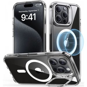 ESR Classic Hybrid MagSafe Apple iPhone 16 Pro Hoesje met Stand Transparant