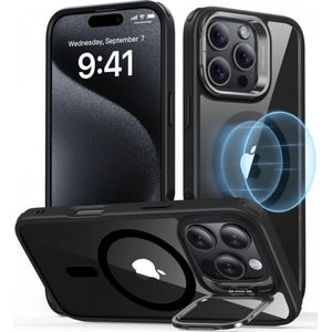 ESR Classic Hybrid MagSafe Apple iPhone 16 Pro Hoesje met Stand Clear Zwart
