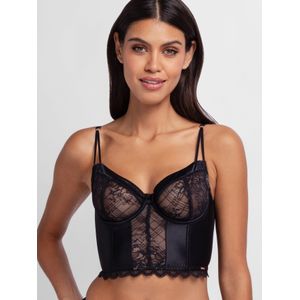 Dorina - Hasina - Bustier - Zwart - Niet-voorgevormde Cups met Beugel