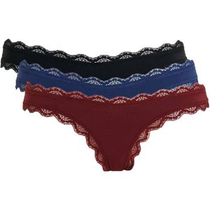 Dorina - Brooklyn - Zwangerschapsbrazilian - Zwart Donkerblauw Donkerrood - Set van 3