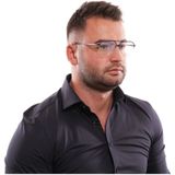 Hackett - Heren - Zwarte Bril - Metaal & Kunststof - Blauw-Filter Lenzen