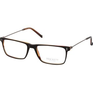 Hackett - Heren Bril - Zwart - Acetaat - Demo Lenzen