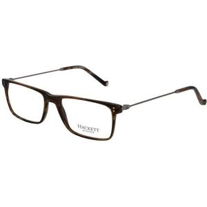 Hackett, Accessoires, Heren, Bruin, ONE Size, Bruine Rechthoekige Optische Brillen Blauw Filter
