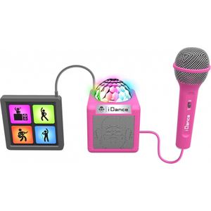 iDance Audio Cube Sing 200 Roze partybox met soundpad en microfoon 3493