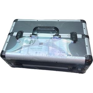 gereedschapskist gereedschapskoffer top open case aluminium frame EVA binnenbekleding voor meer bescherming uitneembare scheiders 45 x 27.8 x 20.8 cm