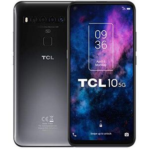 TCL 10 Smartphone, 6,53 inch, 6-128 GB, Dual SIM, donkergrijs, 64 MP, 5G