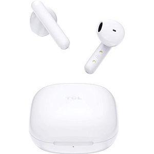 TCL - MoveAUDIO S150 draadloze hoofdtelefoon (Bluetooth 5.0, snel opladen, extra dunne oplaadhoes, tot 3,5 uur luistertijd, touch), wit