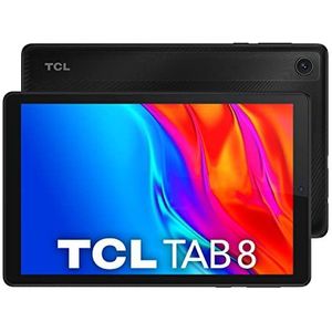 TCL Mobile TAB 8 4G Tablet (8 inch) HD Quad-Core, 2 GB RAM, 32 GB uitbreidbaar geheugen voor MicroSD, 4080 mAh, Android 11, Prime Black [Italië]