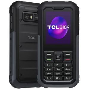 TCL 3189 – 4G mobiele telefoon met rugerisatie, IP68 (water- en schokbestendig, SOS-knop, zaklamp, 4G-connectiviteit, 2 MP camera, batterij 2200 mAh), zwart en grijs