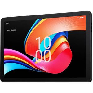 TCL 10L generatie 2 WiFi, 10,1 inch HD tablet, Quad-Core, 3 GB RAM, 32 GB geheugen, uitbreidbaar tot 128 GB door microSD, 6000 mAh batterij, inclusief transparante hoes, Android 13, grijs