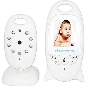 XP-601 babymonitor 2 inch LCD kleur babyphone 2,4 GHz video digitale baby monitor + camera videobewaking draadloos 2-weg IR audio bidirectioneel met 2.0 nachtzicht veiligheid wit
