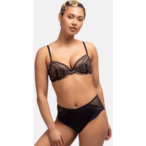 Dorina - T-shirt BH - Roze - Zwart - 2-pack - Kanten