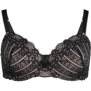 Dorina - Celine - Damesbeha - Zwart - Gevoerde Cup - Beugels - Verstelbare Bandjes