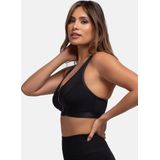 Grey Velvet Racerback beha Dames BH - zwart - S