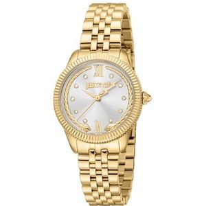 Just Cavalli, Accessoires, Dames, Geel, ONE Size, Analoge Roestvrijstalen Dameshorloge