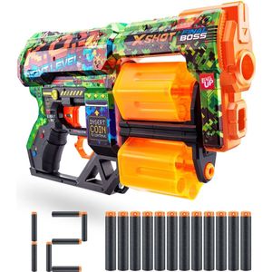 ZURU X-Shot - Skins Dread - Speelgoedpistool -  Inclusief 12 X-Shot pijltjes - Groen