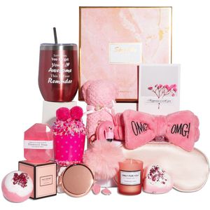 IBETTERTEC Verzorgingscadeaudoos-Perfecte verjaardagscadeaus voor vrouwen- zelfzorgpakketten voor dames-moeders-zussen echtgenotes-beste vriendinnen - leraren verpleegkundigen en collega's-Een ontspannend spa-cadeaupakket inclusief geïsoleerde roest
