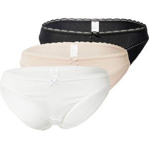 Naomi - Slips - Zwart/Ivoor/Beige - Biologisch Katoen - Verpakking van 3
