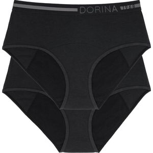 Dorina - Menstruatie Midi Slip - Zwart - 85% Polyamide, 15% Elastaan