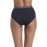 Dorina - Midi Slip - Menstruatieondergoed - Zwart - 85% Polyamide, 15% Elastaan, vergelijkbaar met 2 Tampons