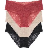 Dorina - Kanten Slips - Multicolor - 3-Pack - 90% Polyamide, 10% Elastomeer